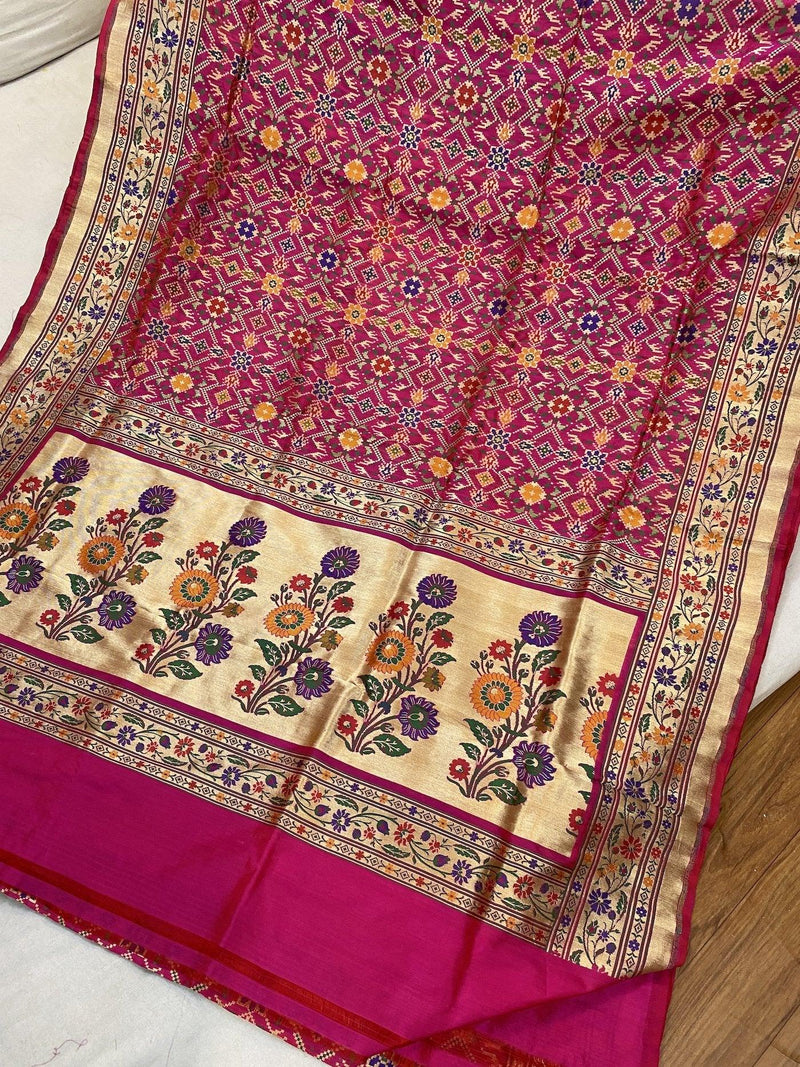 Pure Banarasi Katan silk handloom saree, Minakari (ccc3) - Shades Of Benares