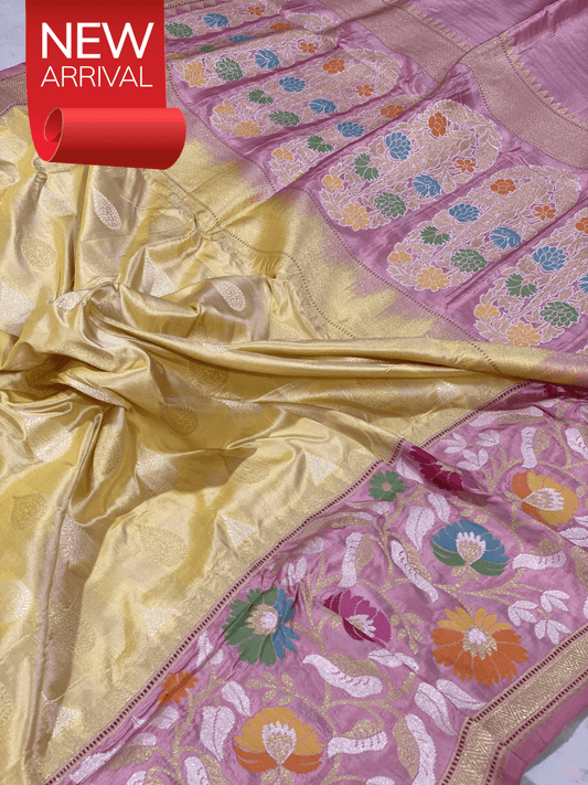 Pure Banarasi Katan silk handloom saree (MSKF00) by Shades Of Benares - banarasi - banarasi saree shop