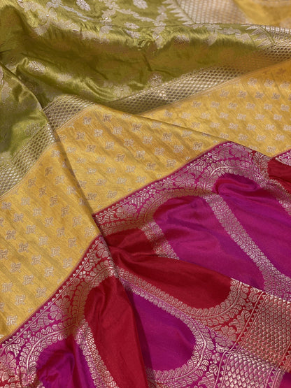 Pure Banarasi Katan silk handloom saree, Rangkaat (MSKH00) by Shades Of Benares - banarasi - banarasi saree shop