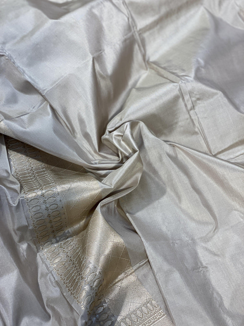 Pure Banarasi Katan Silk Handloom Saree With Blouse Piece MSKO - Shades Of Benares