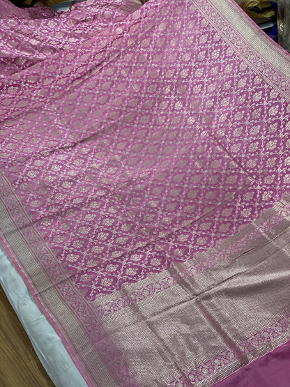 Pure Banarasi Katan Silk Handloom Saree With Blouse Piece MSKP by Shades Of Benares - banarasi - banarasi saree shop