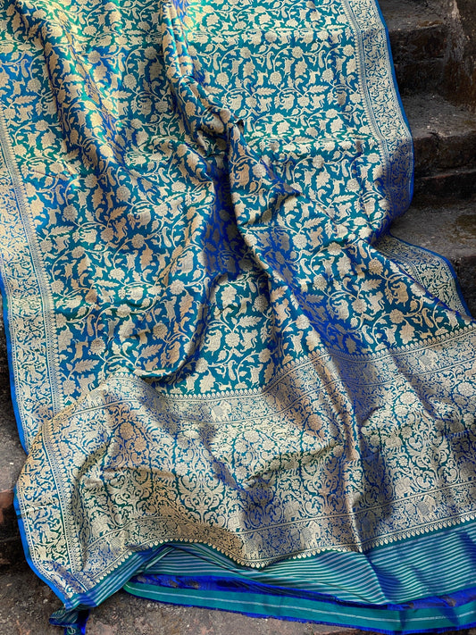 Pure Banarasi Katan Silk Handloom SareeAJ01AL by Shades Of Benares - banarasi - banarasi saree shop