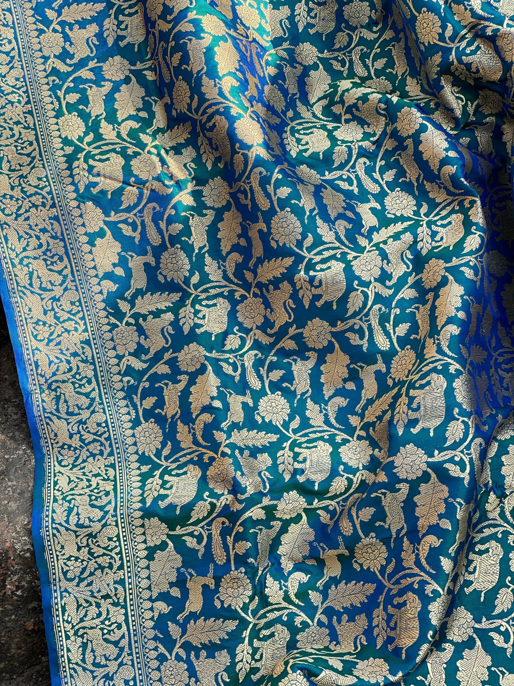 Pure Banarasi Katan Silk Handloom SareeAJ01AL by Shades Of Benares - banarasi - banarasi saree shop