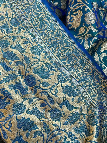 Pure Banarasi Katan Silk Handloom SareeAJ01AL by Shades Of Benares - banarasi - banarasi saree shop