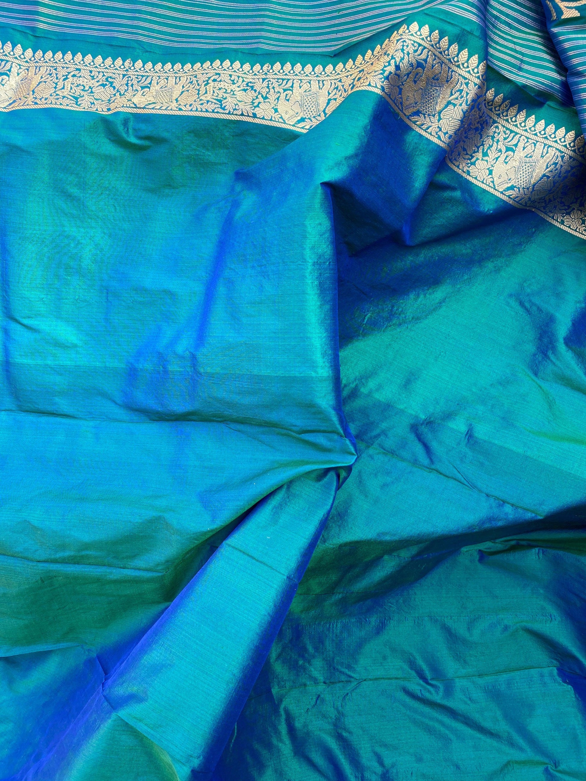 Pure Banarasi Katan Silk Handloom SareeAJ01AL by Shades Of Benares - banarasi - banarasi saree shop