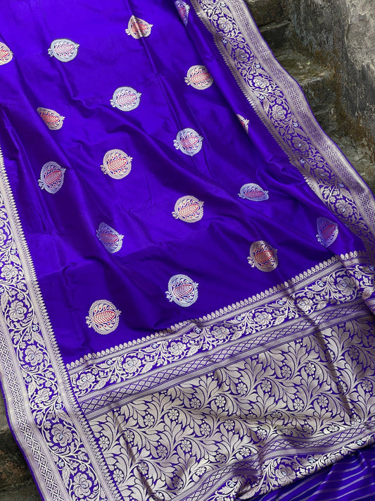 Pure Banarasi Katan Silk Handloom SareeMSK01AA by Shades Of Benares - banarasi - banarasi saree shop