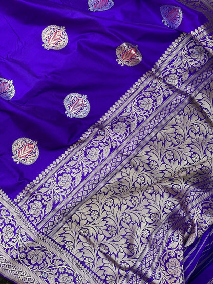 Pure Banarasi Katan Silk Handloom SareeMSK01AA by Shades Of Benares - banarasi - banarasi saree shop