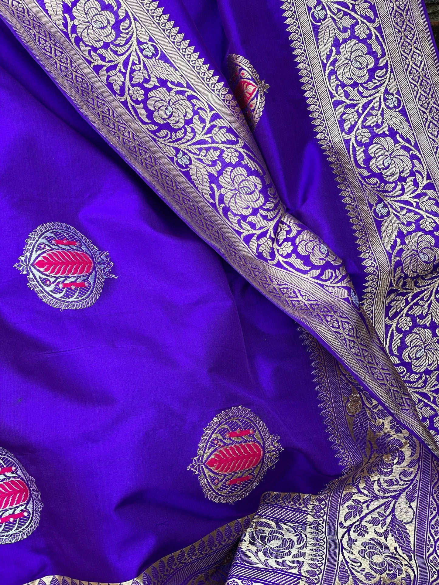 Pure Banarasi Katan Silk Handloom SareeMSK01AA by Shades Of Benares - banarasi - banarasi saree shop