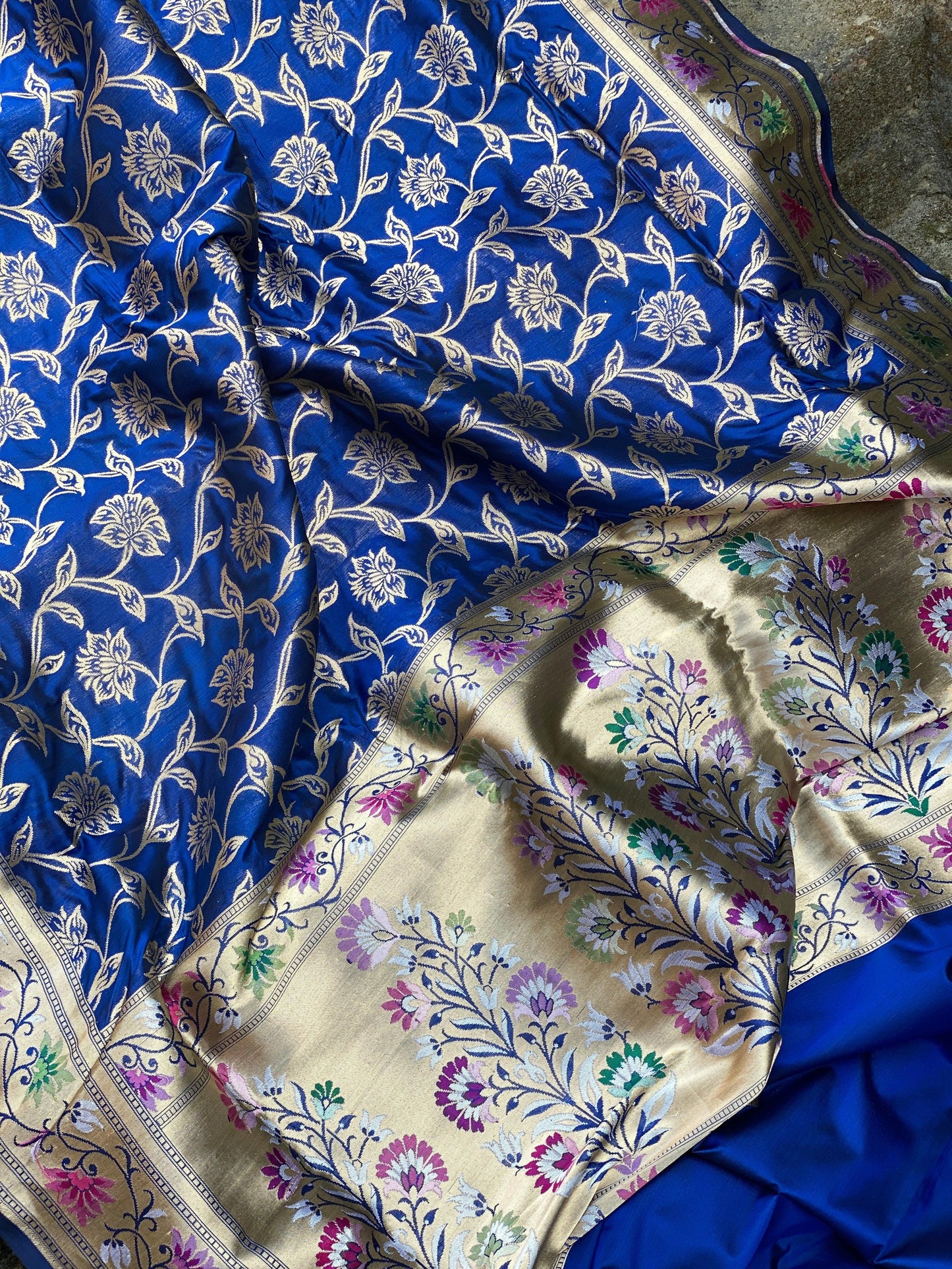 Pure Banarasi Katan Silk Handloom SareeMSK01AB by Shades Of Benares - banarasi - banarasi saree shop