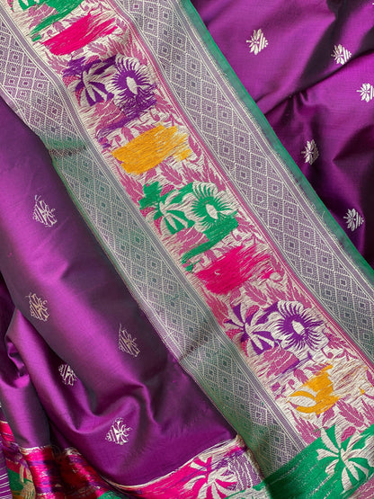 Pure Banarasi Katan Silk Handloom SareeMSK01w by Shades Of Benares - banarasi - banarasi saree shop