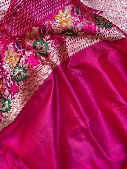 Pure Banarasi Katan Silk Handloom SareeMSK01w by Shades Of Benares - banarasi - banarasi saree shop