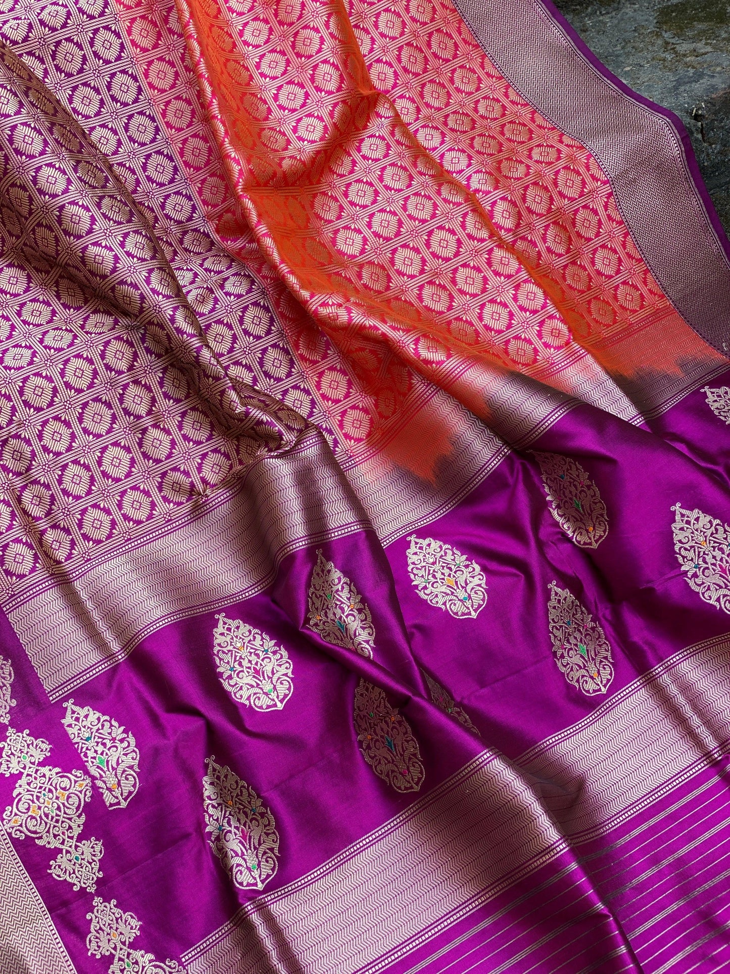 Pure Banarasi Katan Silk Handloom SareeMSK01Z by Shades Of Benares - banarasi - banarasi saree shop