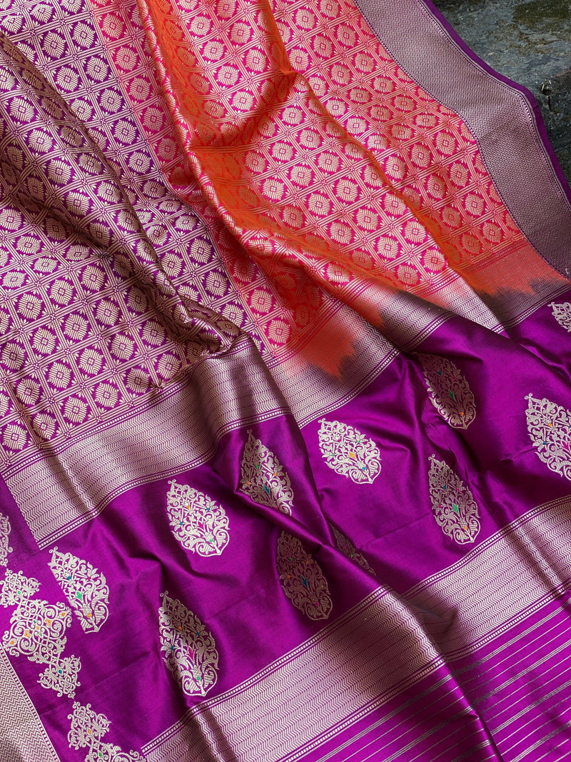 Pure Banarasi Katan Silk Handloom SareeMSK01Z by Shades Of Benares - banarasi - banarasi saree shop