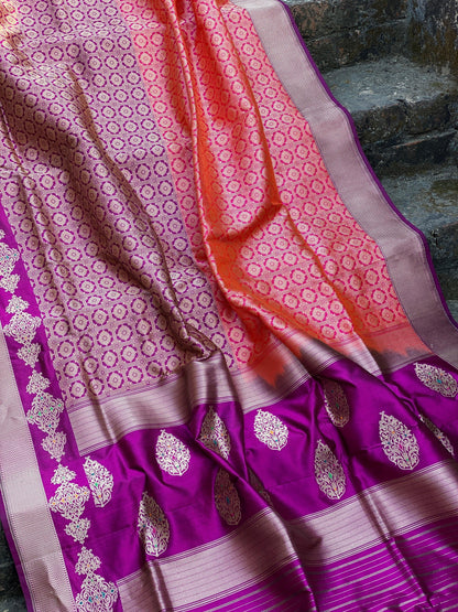 Pure Banarasi Katan Silk Handloom SareeMSK01Z by Shades Of Benares - banarasi - banarasi saree shop