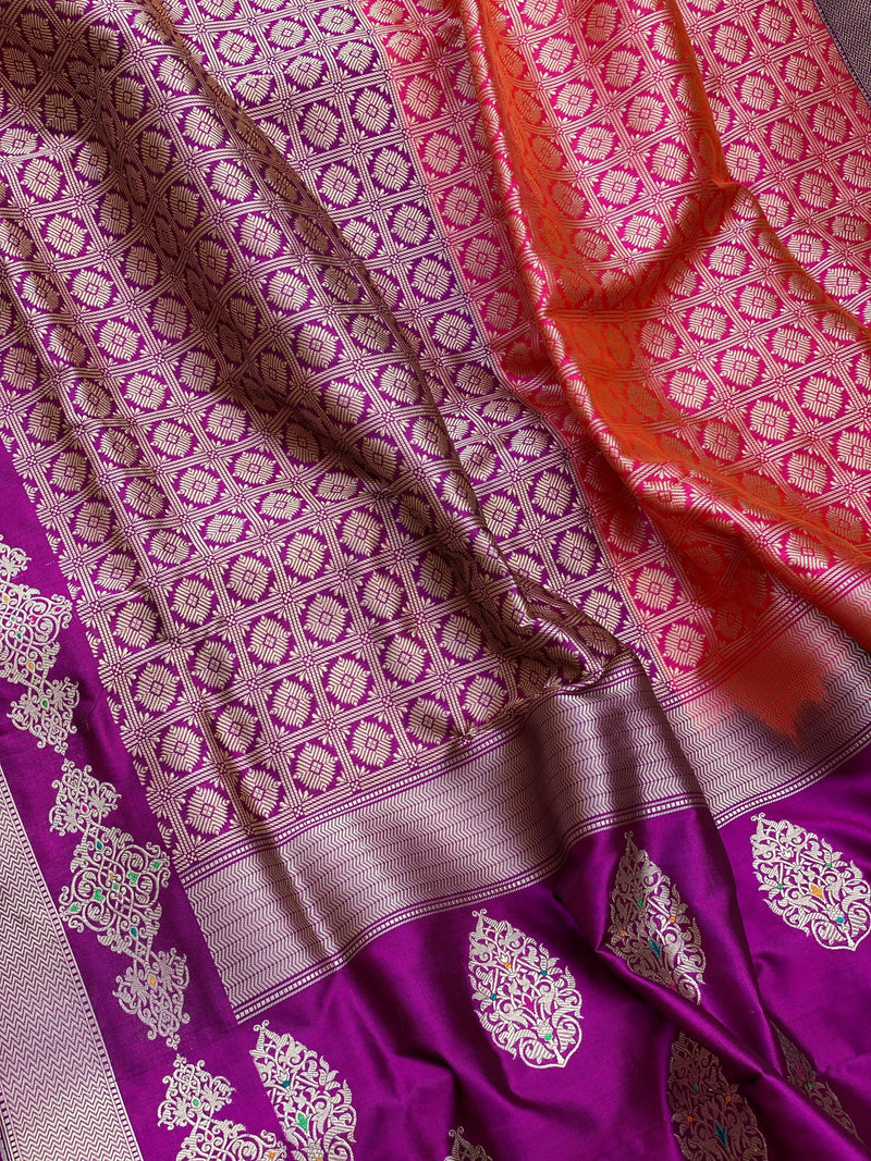 Pure Banarasi Katan Silk Handloom SareeMSK01Z by Shades Of Benares - banarasi - banarasi saree shop