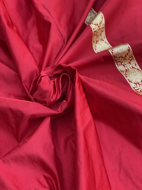 Pure Banarasi Katan Silk Khaddi Saree With Blouse Piece (B222) by Shades Of Benares - banarasi - banarasi saree shop