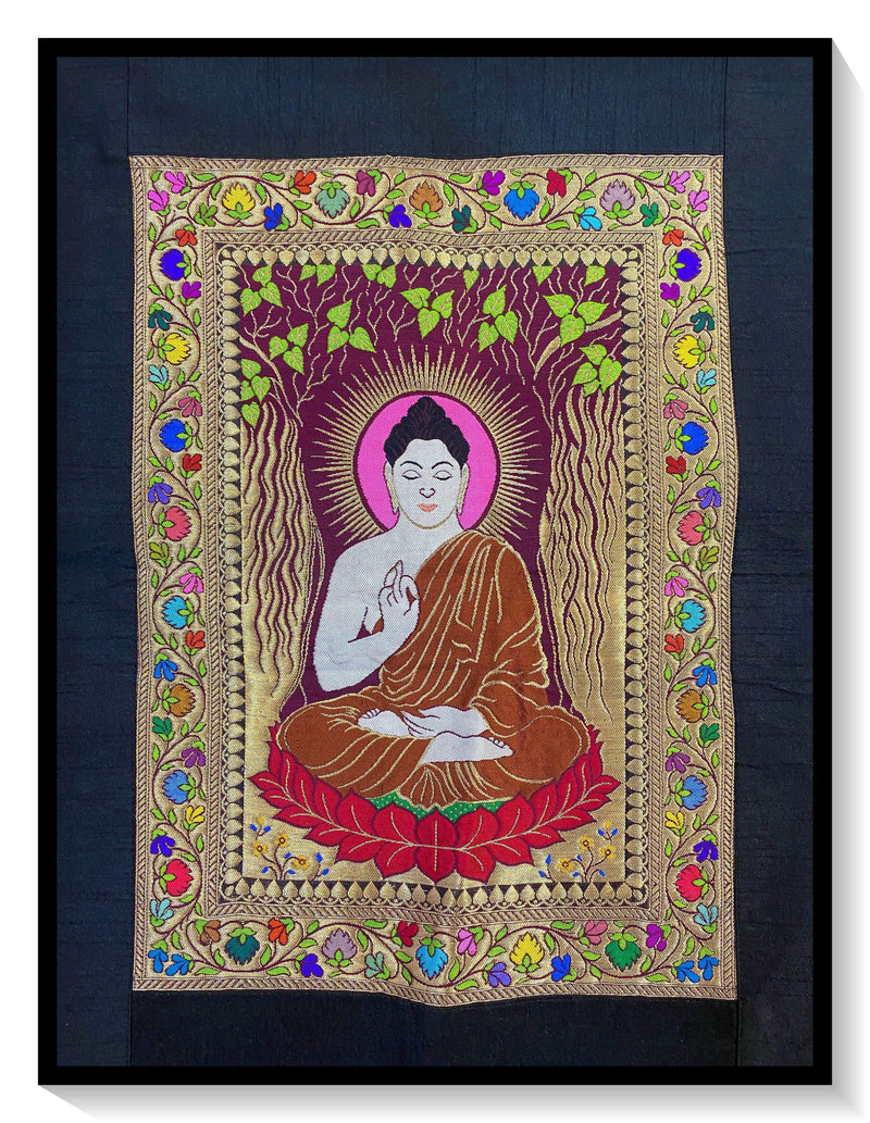 Pure Banarasi Silk Tapestry/Wallhanging-IPCX1 - Shades Of Benares