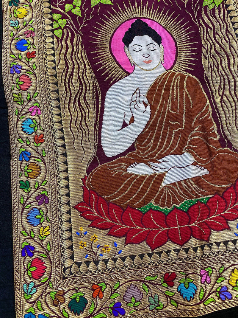 Pure Banarasi Silk Tapestry/Wallhanging-IPCX1 - Shades Of Benares