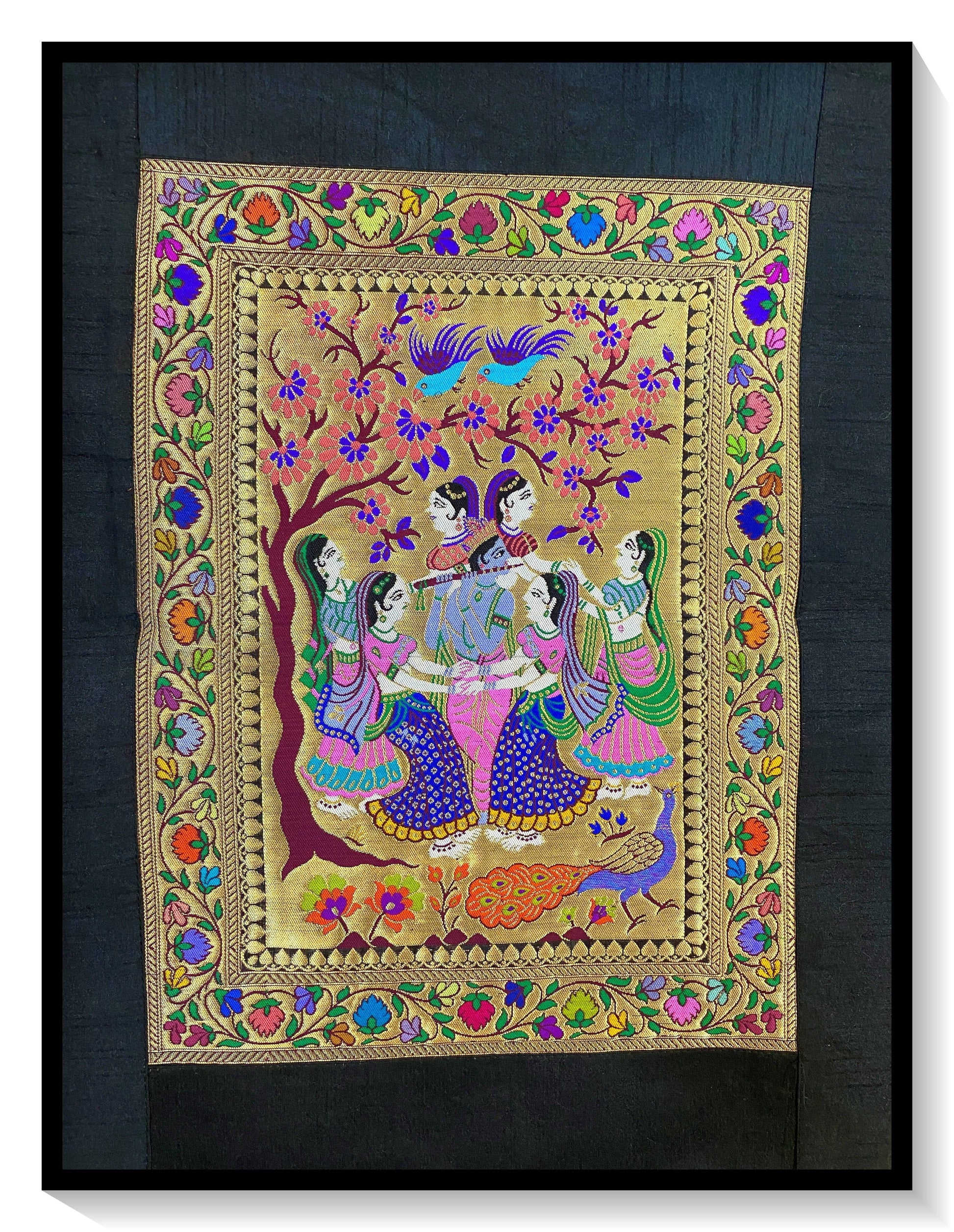 Pure Banarasi Silk Tapestry/Wallhanging-IPCX10 by Shades Of Benares - banarasi - banarasi saree shop