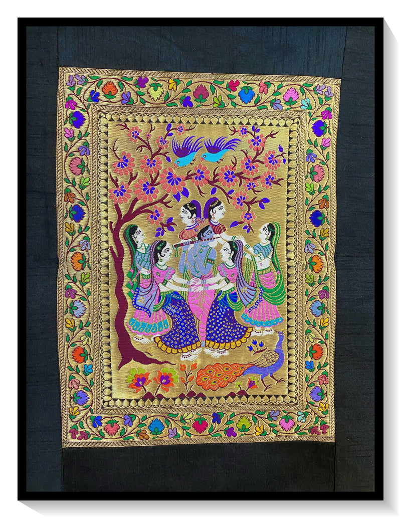 Pure Banarasi Silk Tapestry/Wallhanging-IPCX10 - Shades Of Benares
