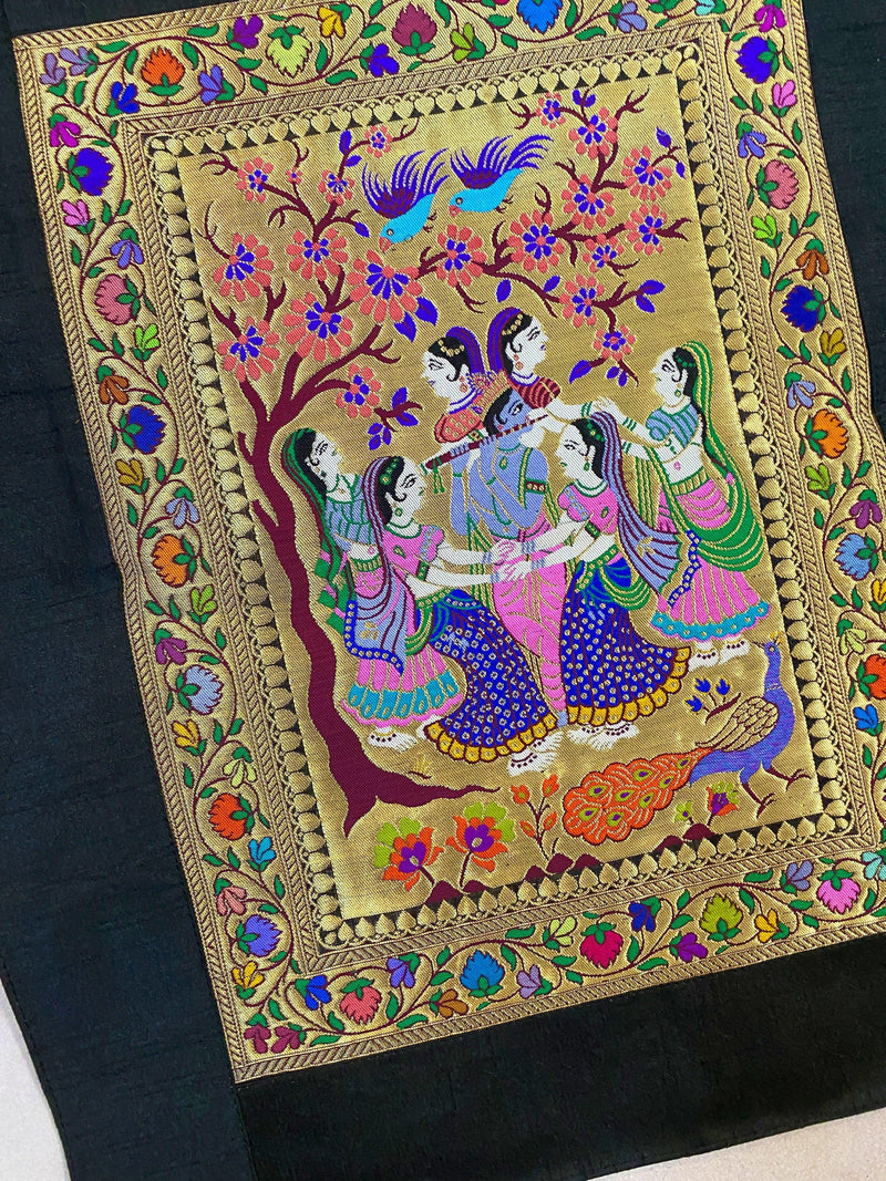 Pure Banarasi Silk Tapestry/Wallhanging-IPCX10 - Shades Of Benares