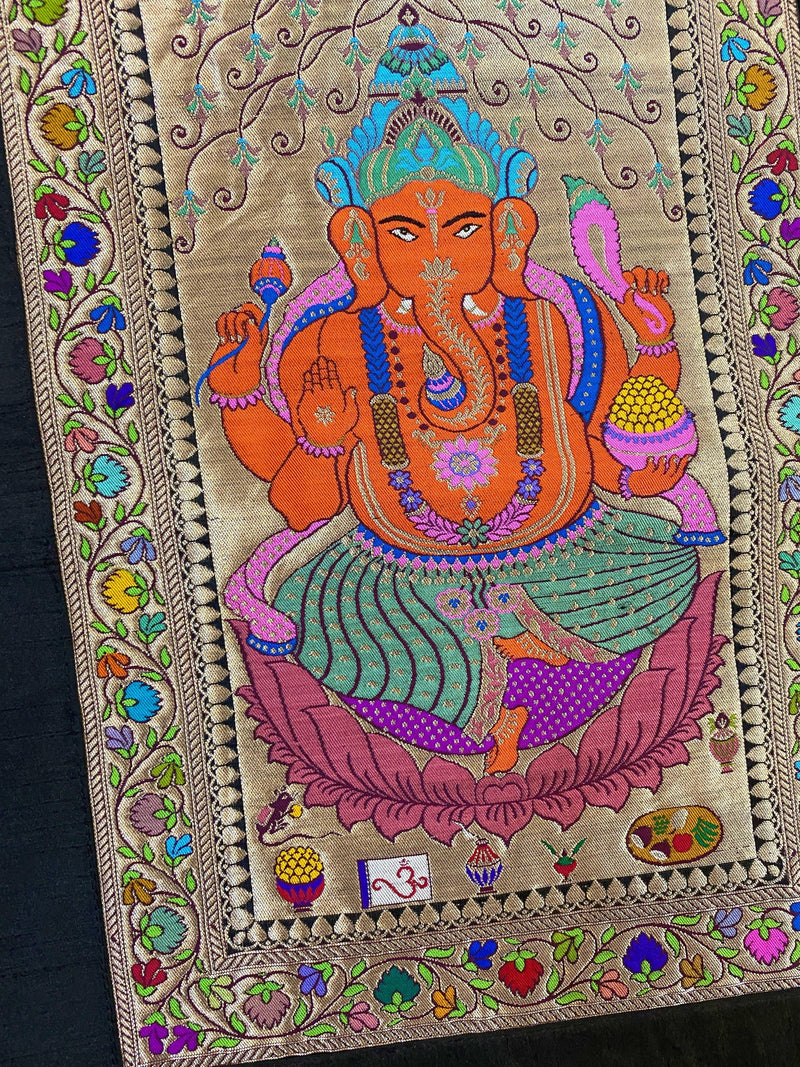Pure Banarasi Silk Tapestry/Wallhanging-IPCX11 - Shades Of Benares
