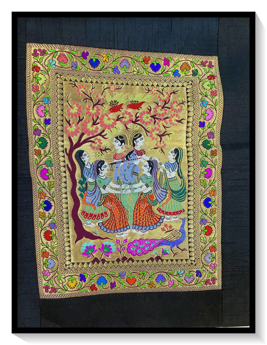 Pure Banarasi Silk Tapestry/Wallhanging-IPCX12 by Shades Of Benares - banarasi - banarasi saree shop