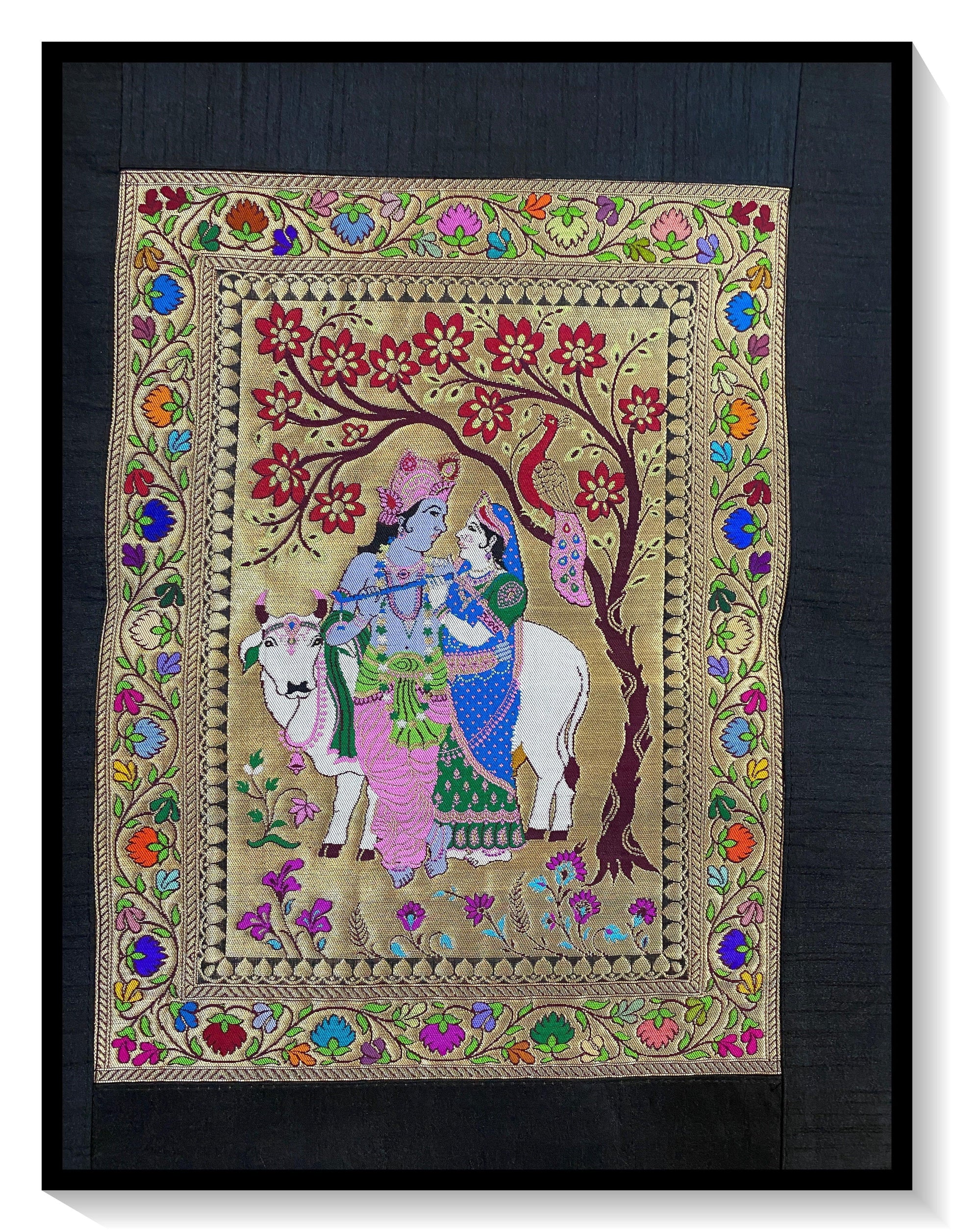 Pure Banarasi Silk Tapestry/Wallhanging-IPCX2 by Shades Of Benares - banarasi - banarasi saree shop