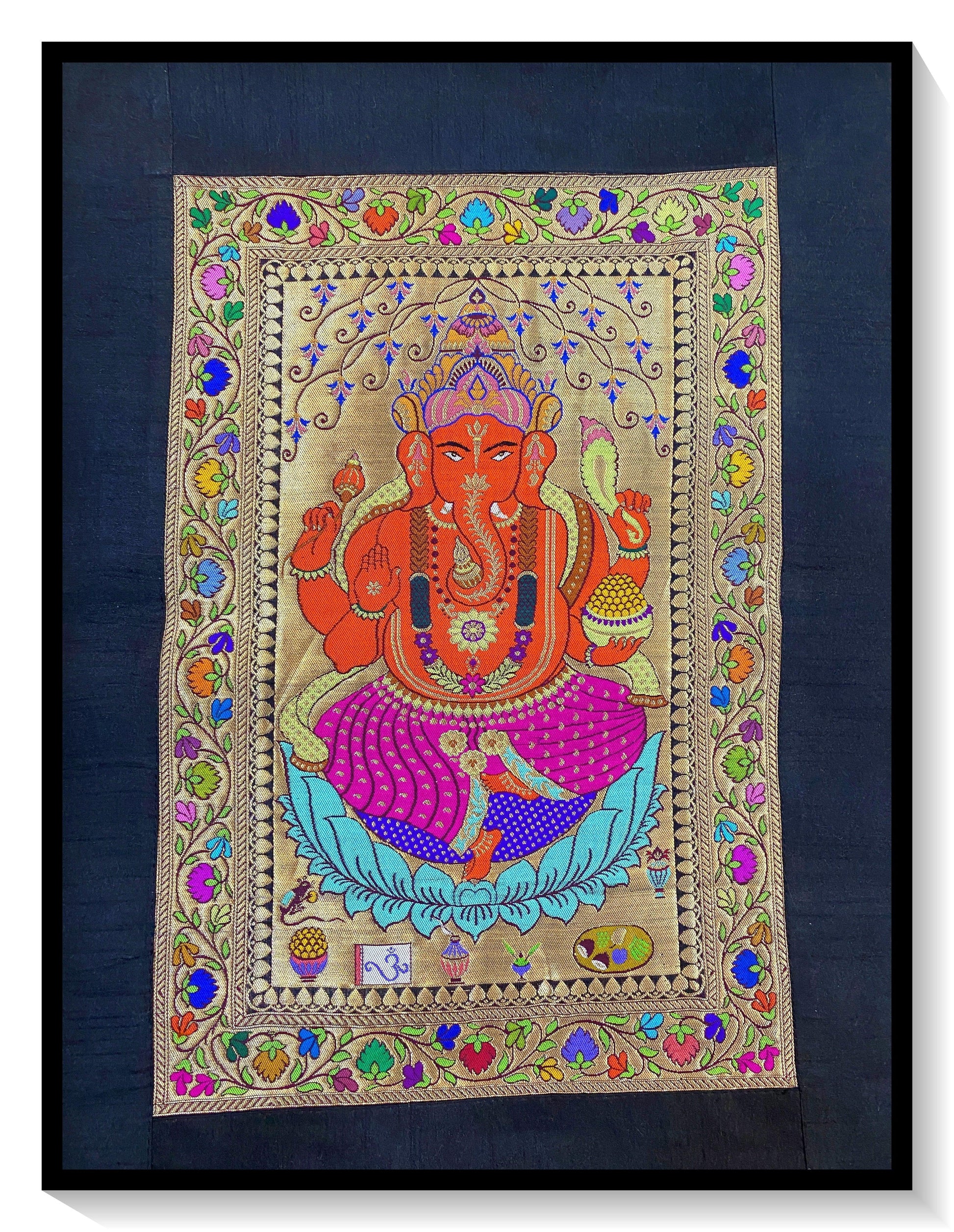 Pure Banarasi Silk Tapestry/Wallhanging-IPCX4 by Shades Of Benares - banarasi - banarasi saree shop