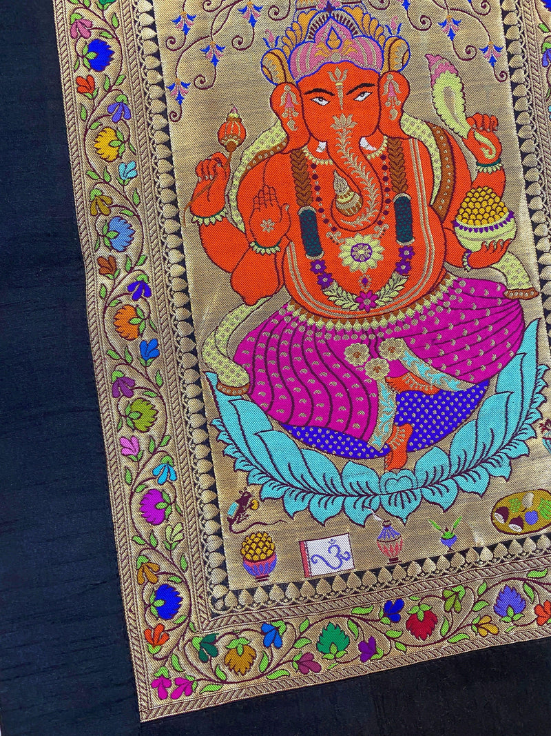 Pure Banarasi Silk Tapestry/Wallhanging-IPCX4 - Shades Of Benares