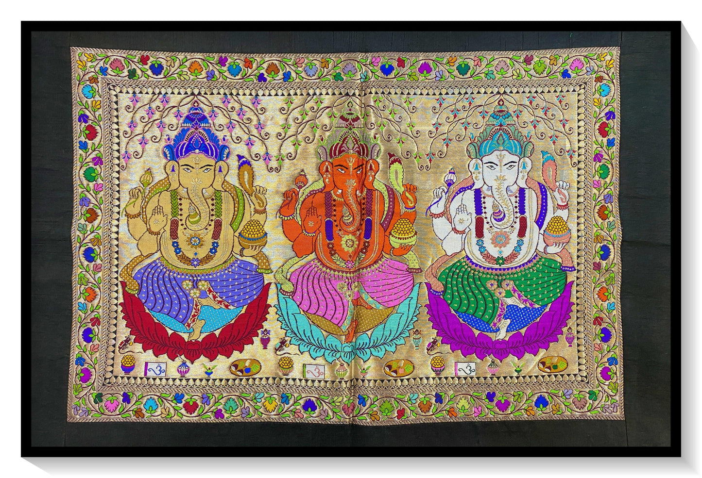 Pure Banarasi Silk Tapestry/Wallhanging-IPCY3 by Shades Of Benares - banarasi - banarasi saree shop