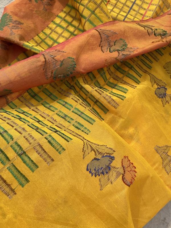 Pure Banarasi Soft Cotton Patola Handloom Saree With Blouse Piece (EE00) by Shades Of Benares - banarasi - banarasi saree shop