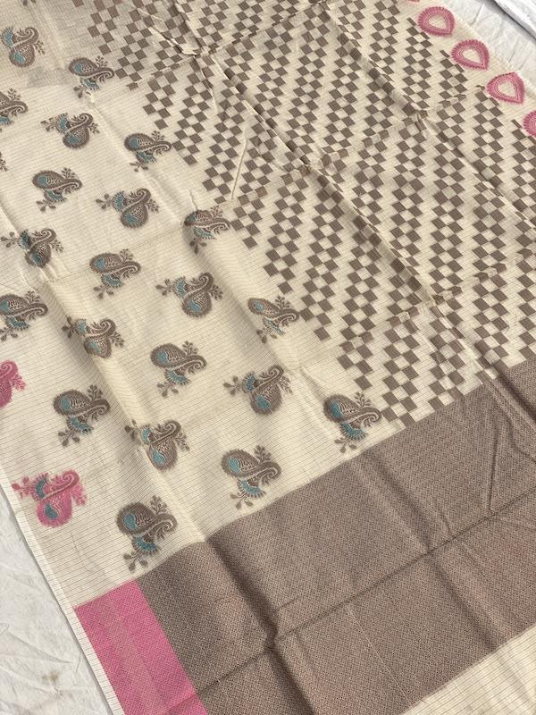 Pure Banarasi Soft Cotton Patola Handloom Saree With Blouse Piece (FF00) by Shades Of Benares - banarasi - banarasi saree shop