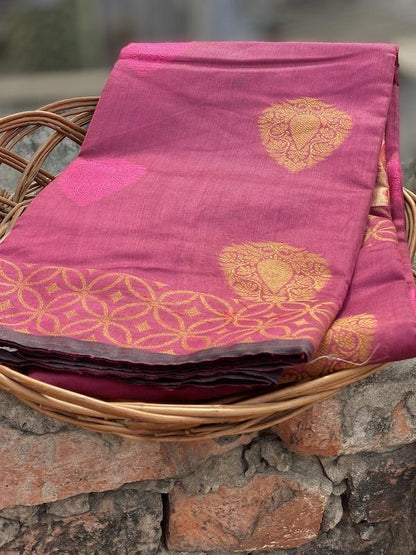 Pure Banarasi Soft Cotton Patola Handloom Sarees With Blouse Piece (GG11) by Shades Of Benares - banarasi - banarasi saree shop