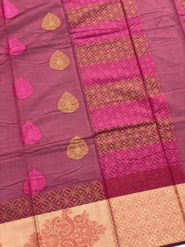 Pure Banarasi Soft Cotton Patola Handloom Sarees With Blouse Piece (GG11) by Shades Of Benares - banarasi - banarasi saree shop