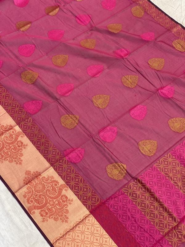 Pure Banarasi Soft Cotton Patola Handloom Sarees With Blouse Piece (GG11) by Shades Of Benares - banarasi - banarasi saree shop