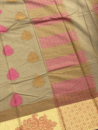 Pure Banarasi Soft Cotton Patola Handloom Sarees With Blouse Piece (GG22) by Shades Of Benares - banarasi - banarasi saree shop