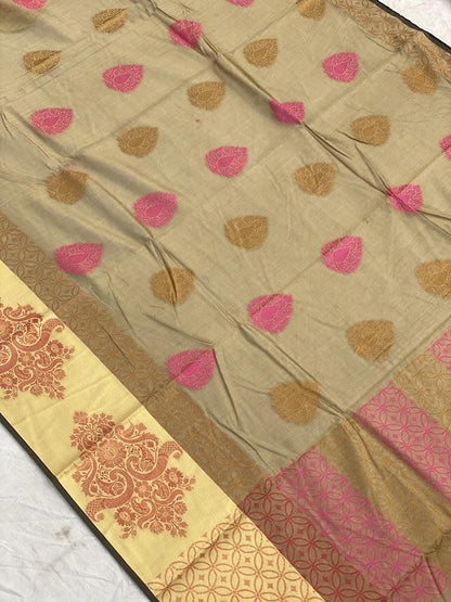 Pure Banarasi Soft Cotton Patola Handloom Sarees With Blouse Piece (GG22) by Shades Of Benares - banarasi - banarasi saree shop