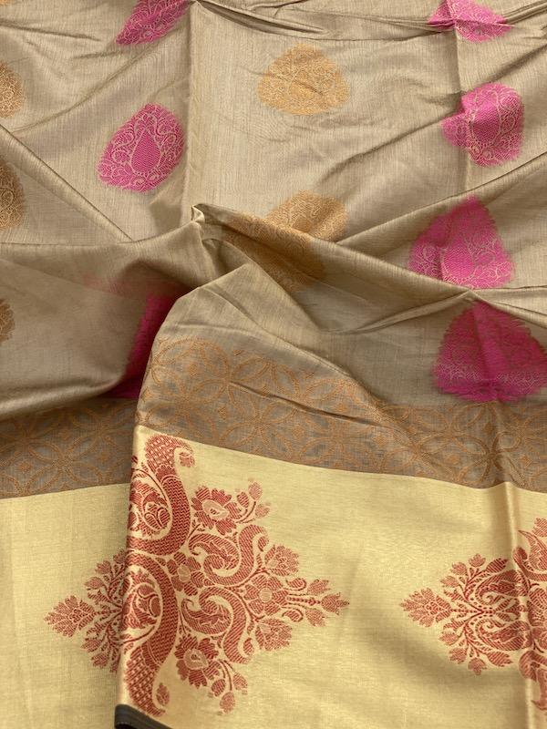 Pure Banarasi Soft Cotton Patola Handloom Sarees With Blouse Piece (GG22) by Shades Of Benares - banarasi - banarasi saree shop