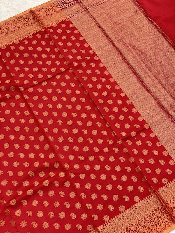 Pure Banarasi Summer Cotton Patola Handloom Sarees With Blouse Piece (LL11) - Shades Of Benares