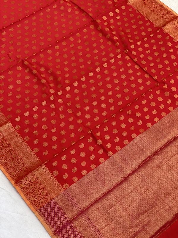 Pure Banarasi Summer Cotton Patola Handloom Sarees With Blouse Piece (LL11) - Shades Of Benares