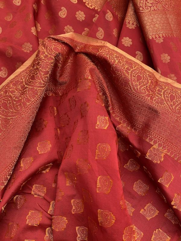 Pure Banarasi Summer Cotton Patola Handloom Sarees With Blouse Piece (LL11) by Shades Of Benares - banarasi - banarasi saree shop