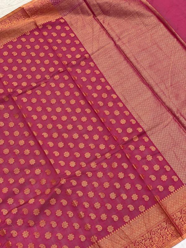 Pure Banarasi Summer Cotton Patola Handloom Sarees With Blouse Piece (LL22) by Shades Of Benares - banarasi - banarasi saree shop