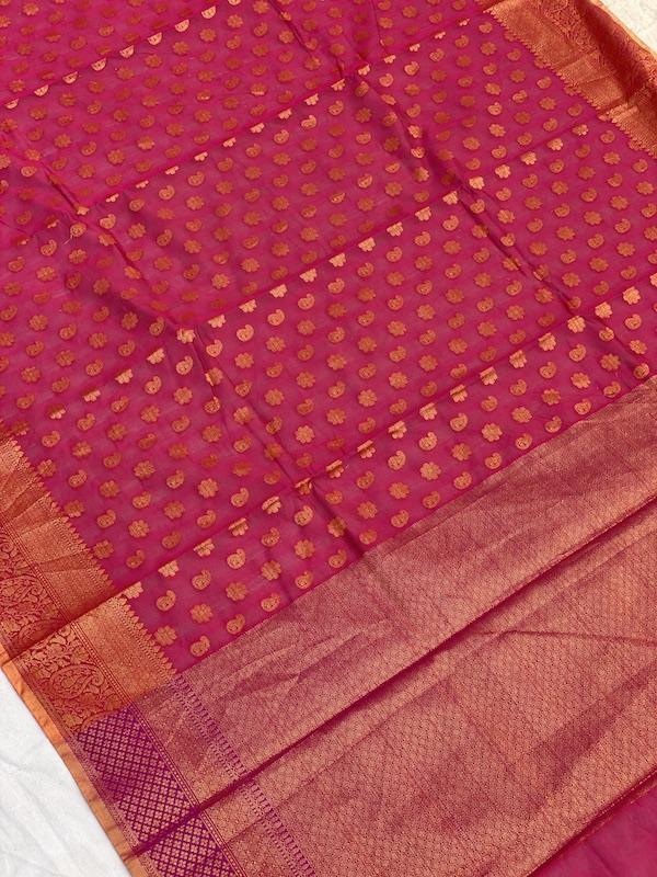 Pure Banarasi Summer Cotton Patola Handloom Sarees With Blouse Piece (LL22) by Shades Of Benares - banarasi - banarasi saree shop