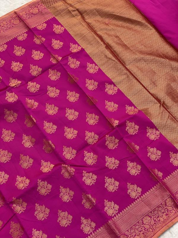 Pure Banarasi Summer Cotton Patola Handloom Sarees With Blouse Piece (LL33) by Shades Of Benares - banarasi - banarasi saree shop