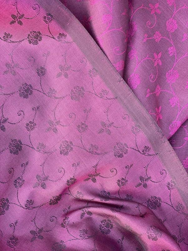 Pure Katan Silk Handloom Khaddi Dress Material (AN14) - Shades Of Benares