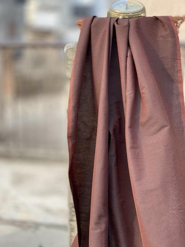 Pure Katan Silk Handloom Khaddi Dress Material (AN5) - Shades Of Benares