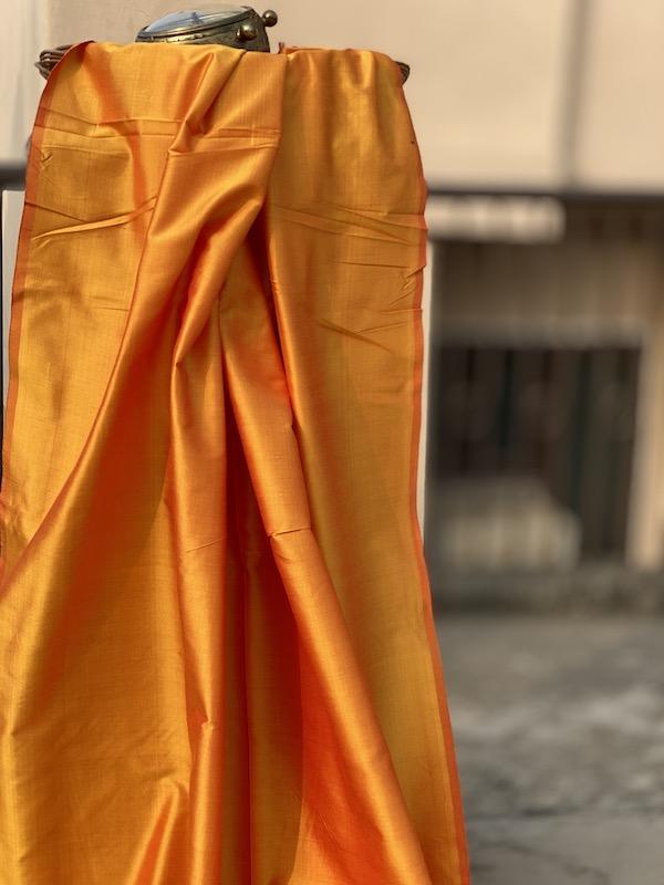 Pure Katan Silk Handloom Khaddi Dress Material (AN9) - Shades Of Benares
