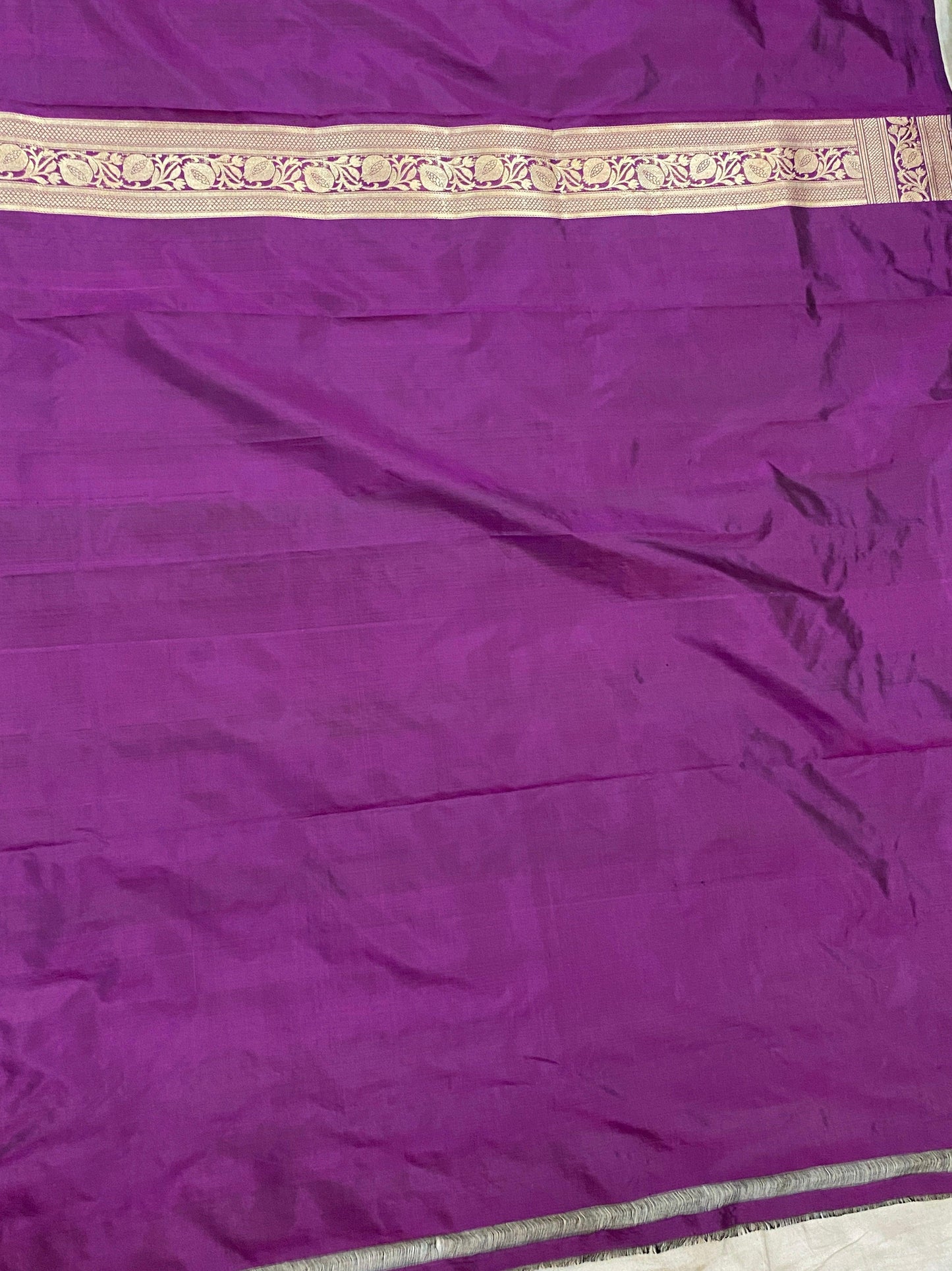 Purple Pure Banarasi Katan Silk Handloom Saree by Shades Of Benares - banarasi - banarasi saree shop