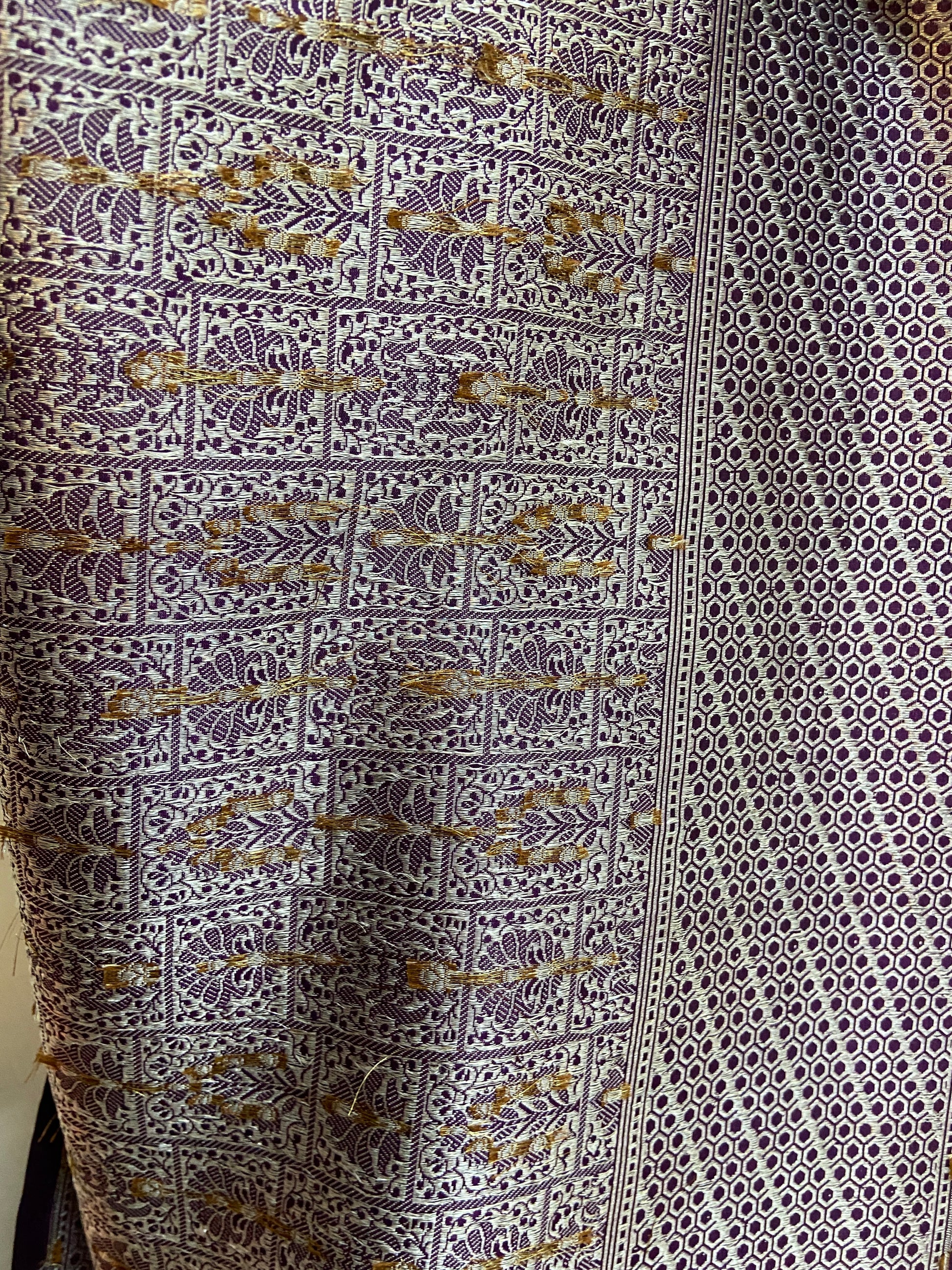 Purple Pure Banarasi Katan Silk Handloom Saree - Tanchui Weave by Shades Of Benares - banarasi - banarasi saree shop